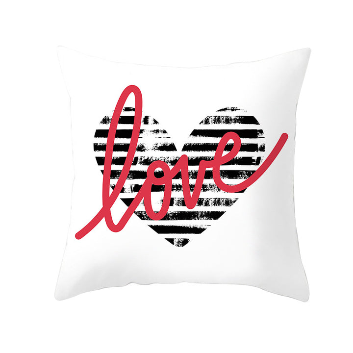 Multilingual Love Typography Decorative Square Pillow Cover with Hidden Zipper
