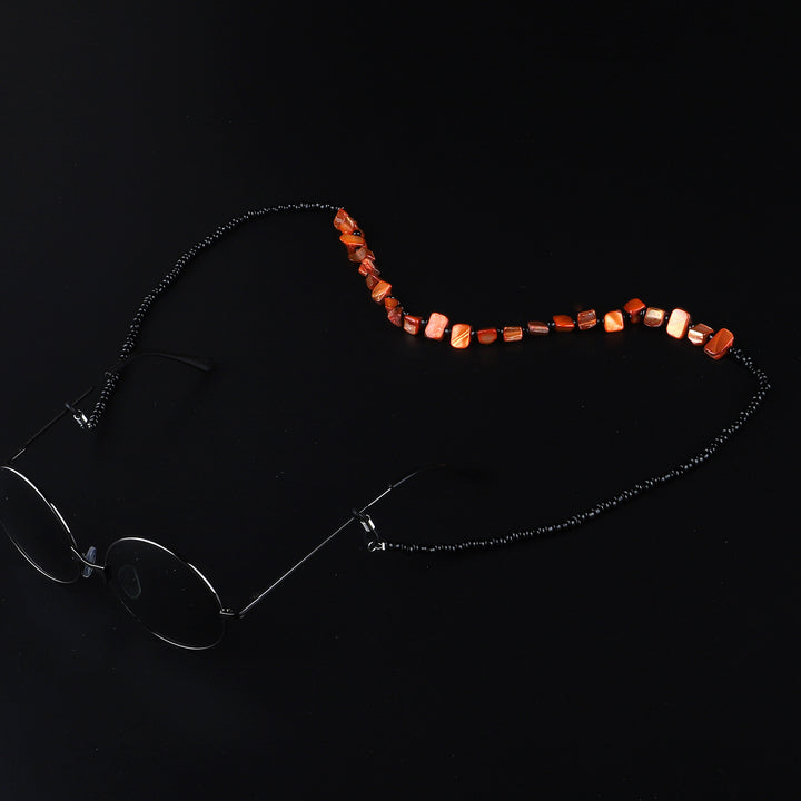 Beaded Eyewear Holder with Natural Shell Accents Stornfield