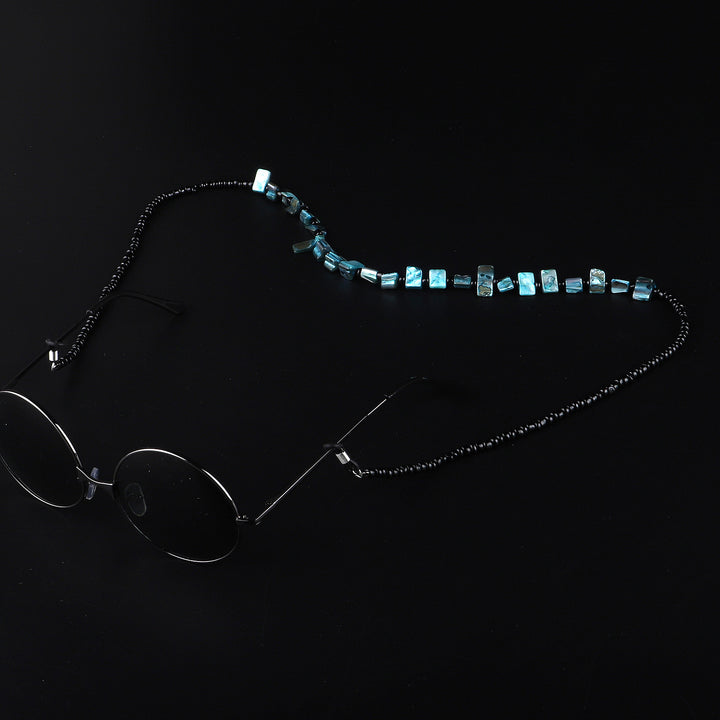 Beaded Eyewear Holder with Natural Shell Accents Stornfield