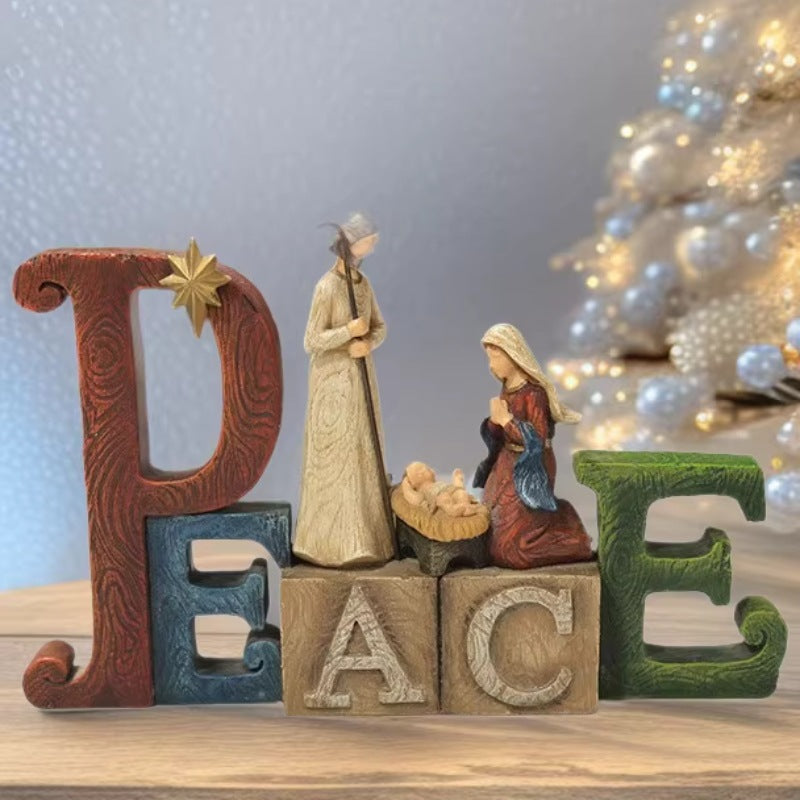 Decorative Christmas Nativity figure made of resin