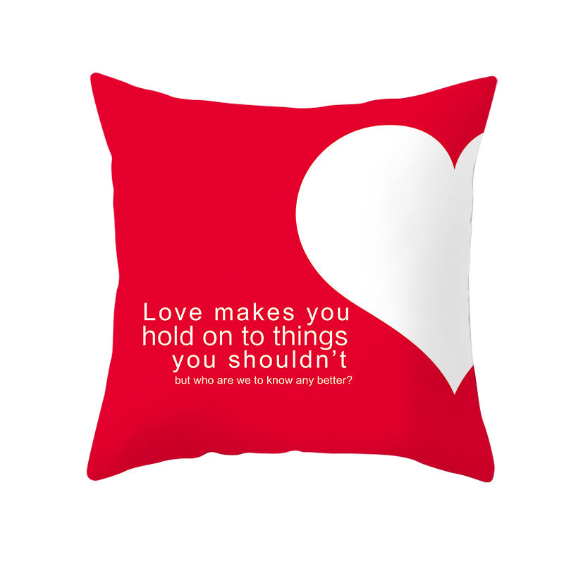 Multilingual Love Typography Decorative Square Pillow Cover with Hidden Zipper