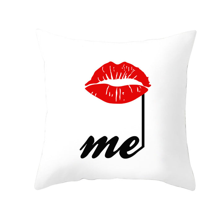 Multilingual Love Typography Decorative Square Pillow Cover with Hidden Zipper