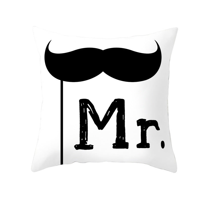 Multilingual Love Typography Decorative Square Pillow Cover with Hidden Zipper