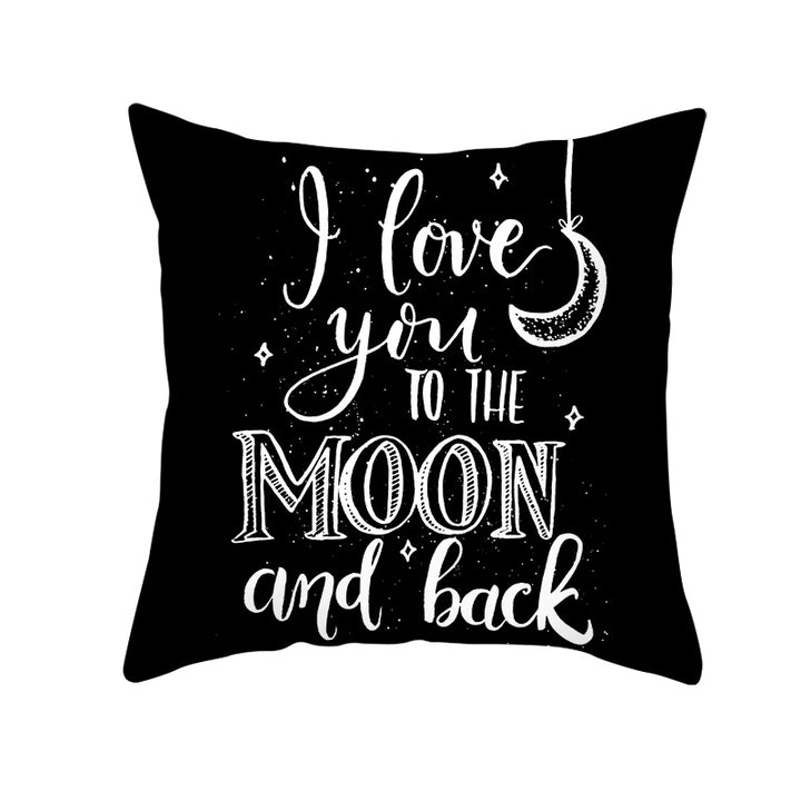 Multilingual Love Typography Decorative Square Pillow Cover with Hidden Zipper