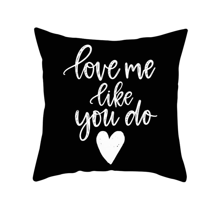 Multilingual Love Typography Decorative Square Pillow Cover with Hidden Zipper