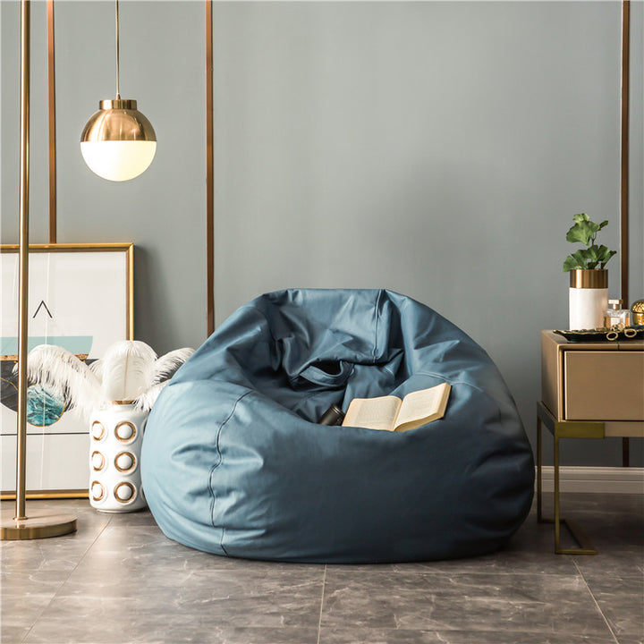 Large bean bag made of easy-care artificial leather with ergonomic back support