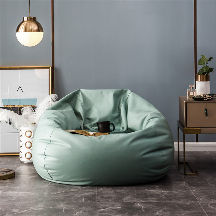Large bean bag made of easy-care artificial leather with ergonomic back support