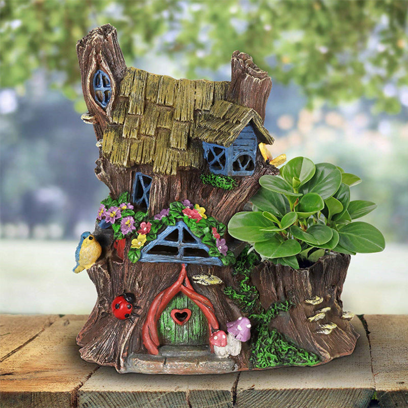 Whimsical Fairy Garden House Planter