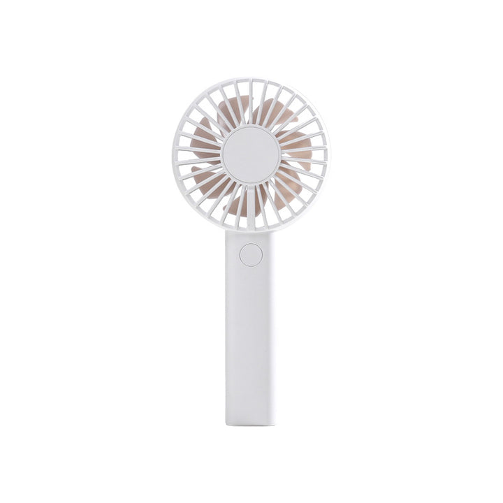 Unisex portable battery-operated mini hand fan with one-button operation and protected fan grill Stornfield