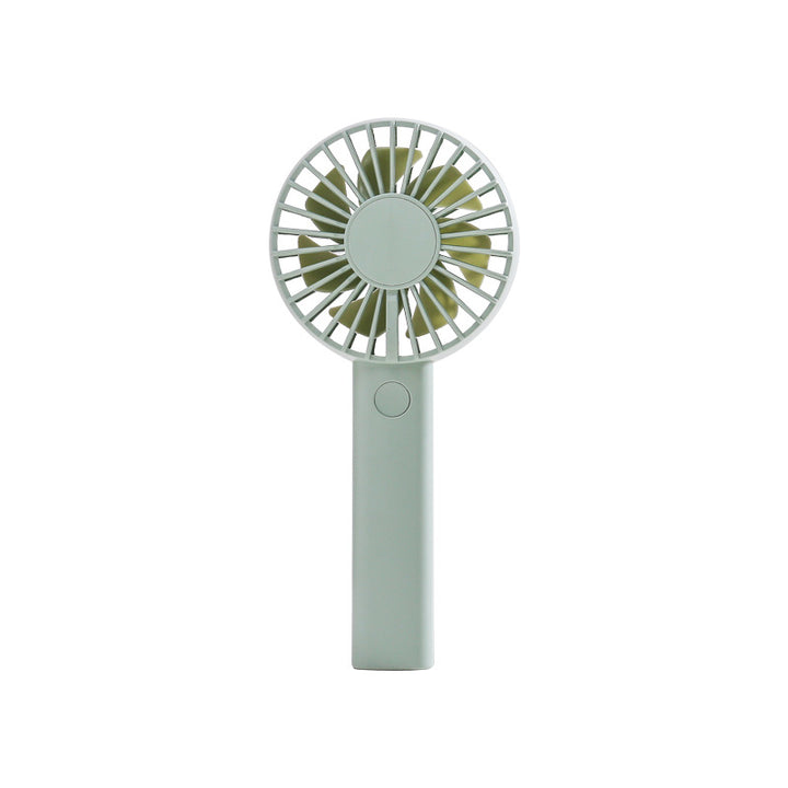 Unisex portable battery-operated mini hand fan with one-button operation and protected fan grill Stornfield