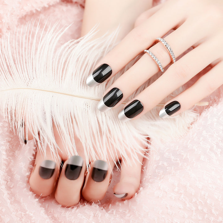 Artistic French Tip Press-On Nails