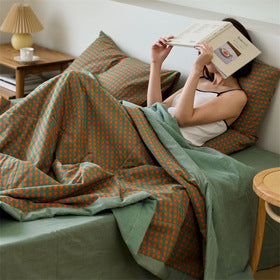 Pure cotton summer blanket, machine washable