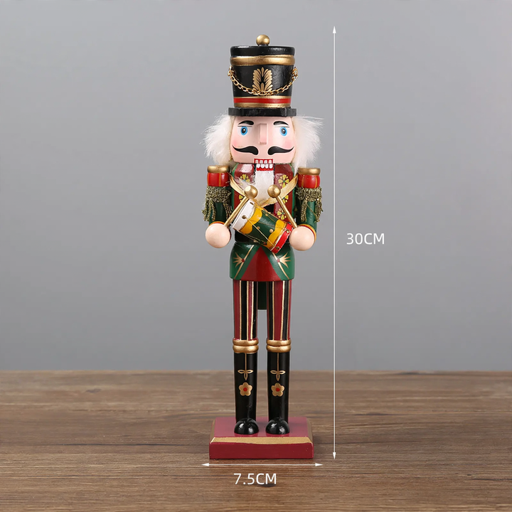 Nutcracker figure made of pine wood, European style