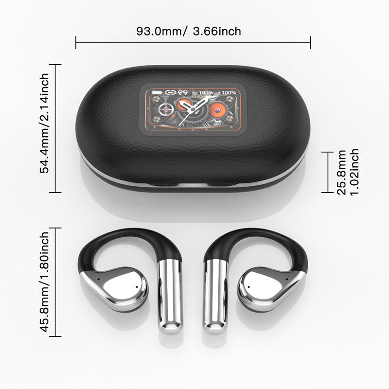 Open Bluetooth headphones with LCD display