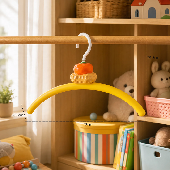 Clothes drying rack with clips, cartoon design, ABS