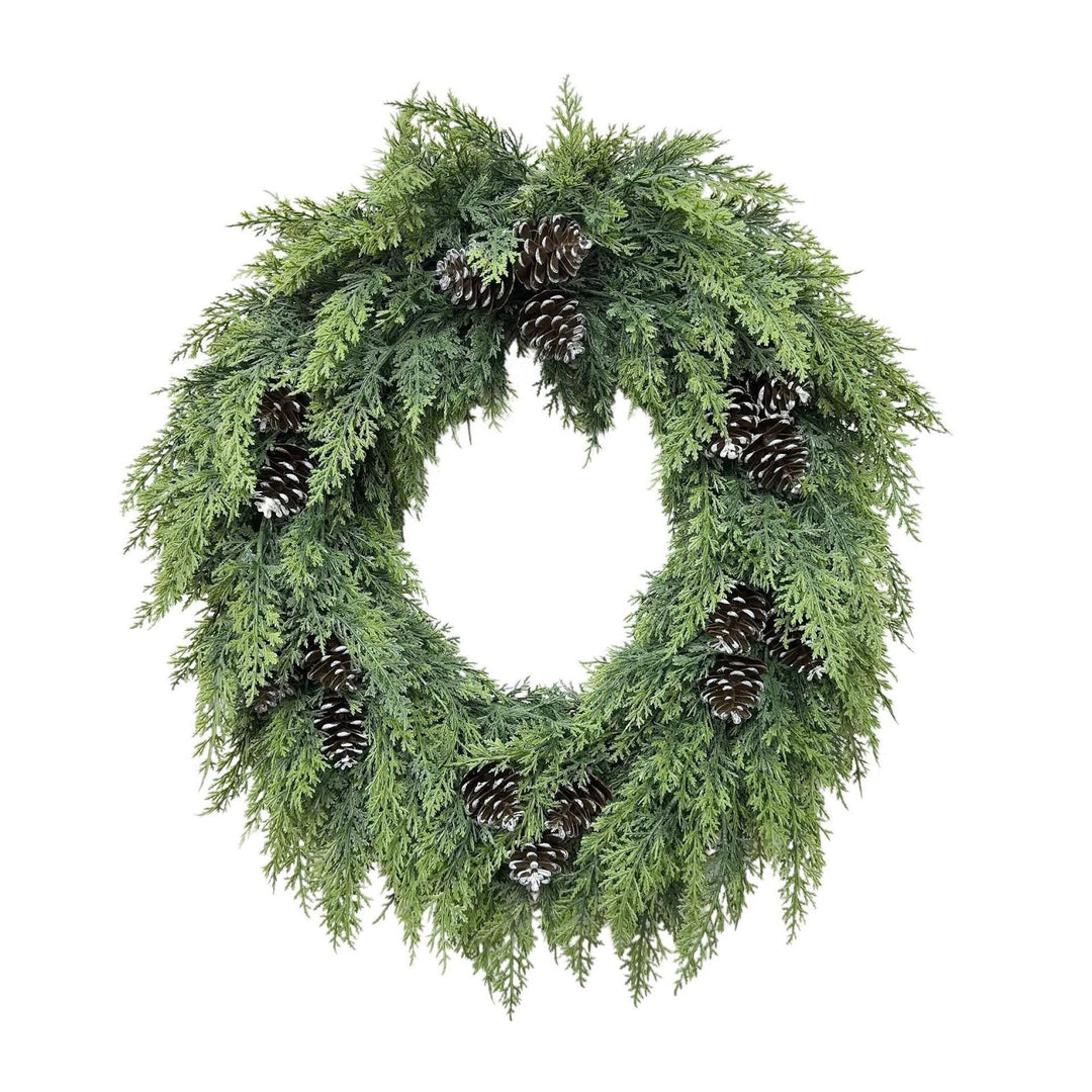 Artificial Norfolk fir wreath for wall and table