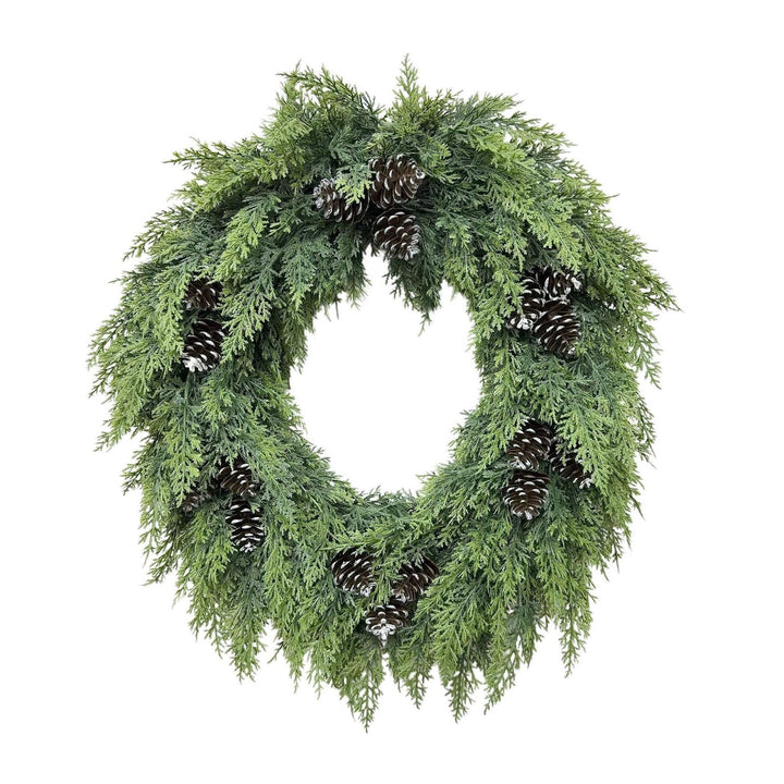 Artificial Norfolk fir wreath for wall and table