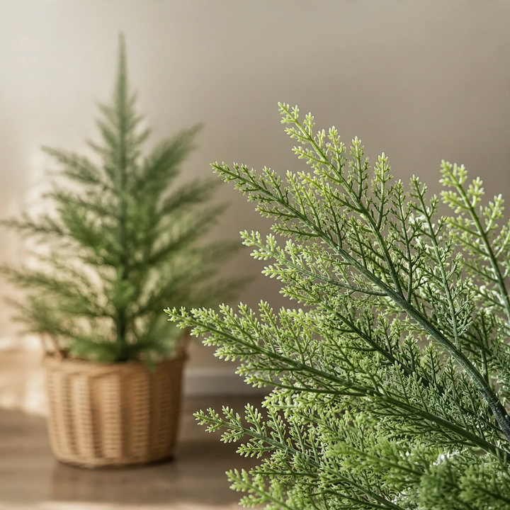 Artificial Norfolk fir tree in basket, 45-120 cm