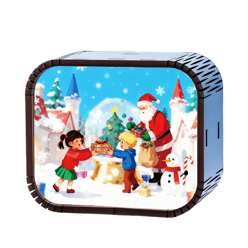 Wooden mini music box, Christmas edition
