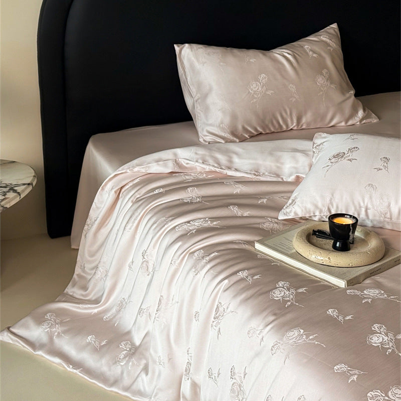 Lyocell bedding, 4-piece, embroidery, summer
