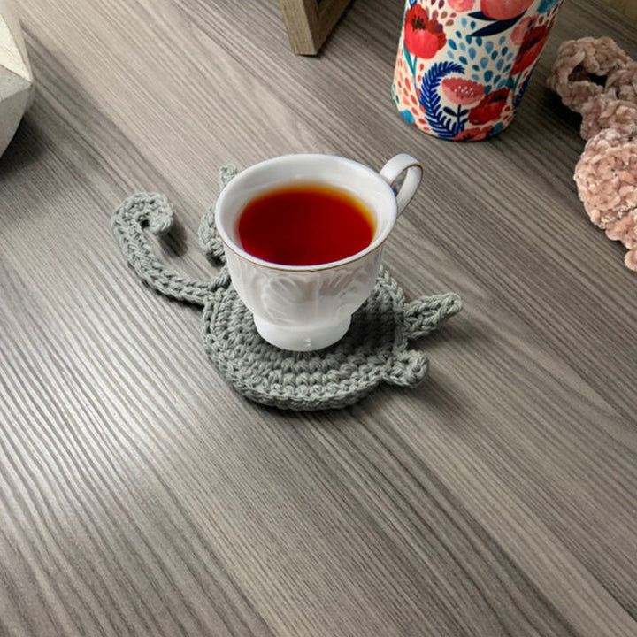 Funny Cat Butt Coasters Cat Butt Cup Mat Knitted Gift for Cat Lovers | Stornfield
