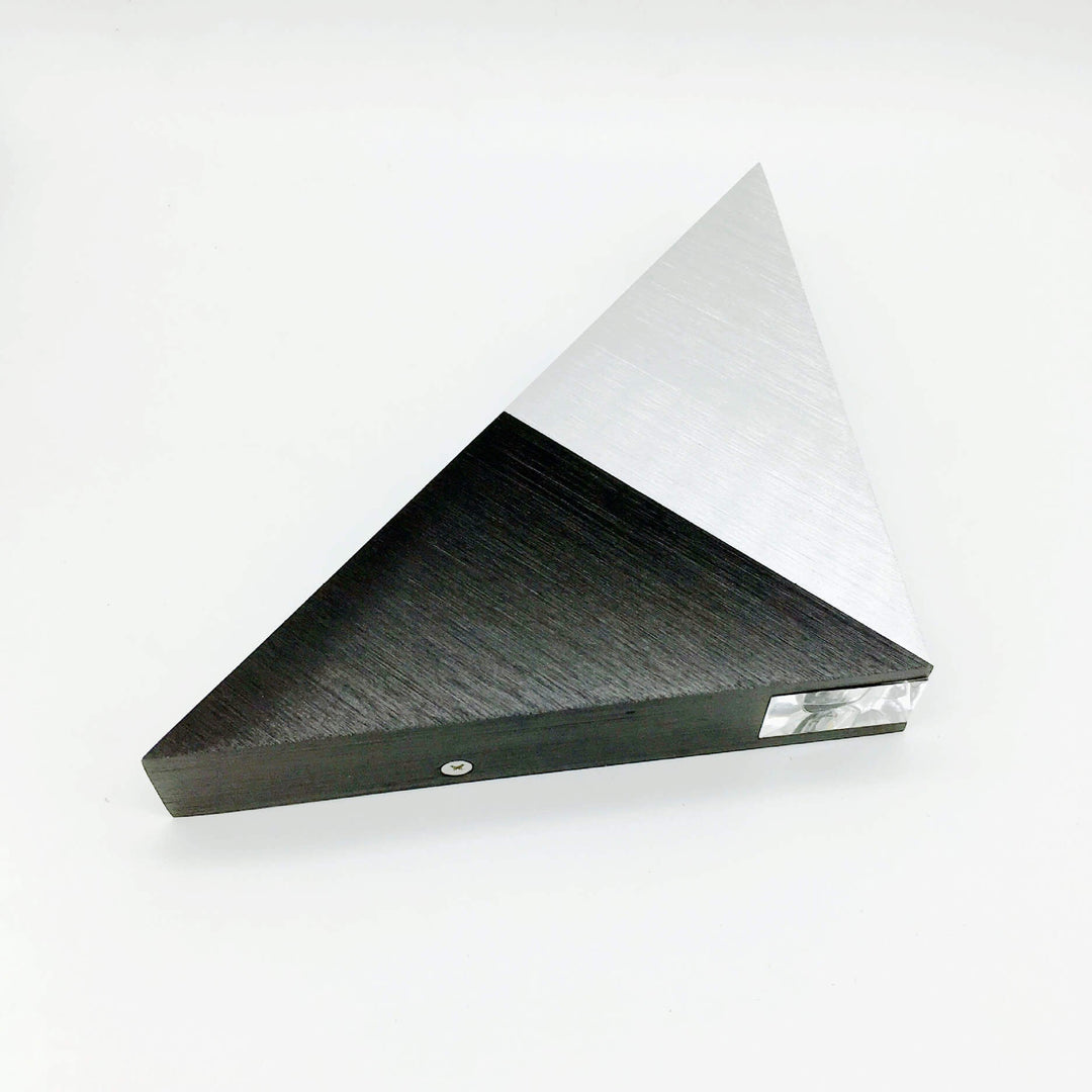 Stornfield | TriLumina Prism LED Wall Sconce | Creative Pyramid Design | Aluminum & Acrylic | Color Light Options