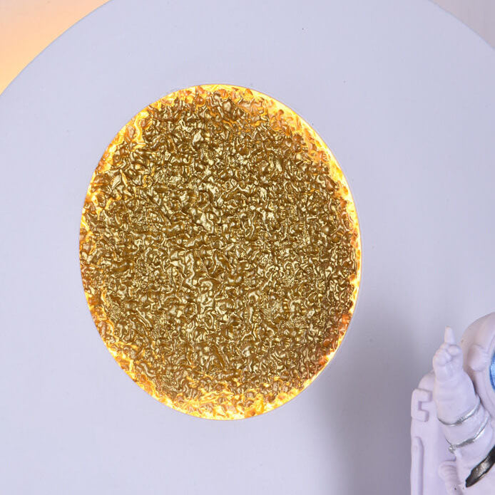 Stornfield | Creative Contemporary Iron Resin Astronaut LED Round Wall Lamp for Bedroom