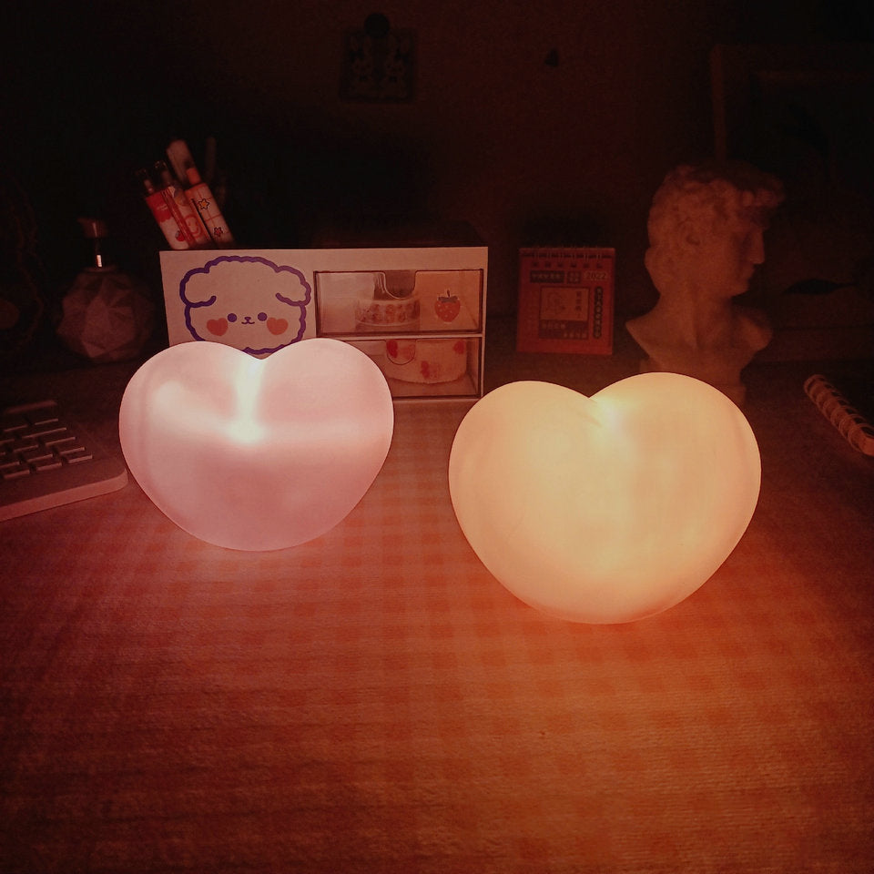 Stornfield | LuvSphere Silicone LED Night Light | Heart-Shaped Design | Table Lamp | Warm Ambient Light | Decorative