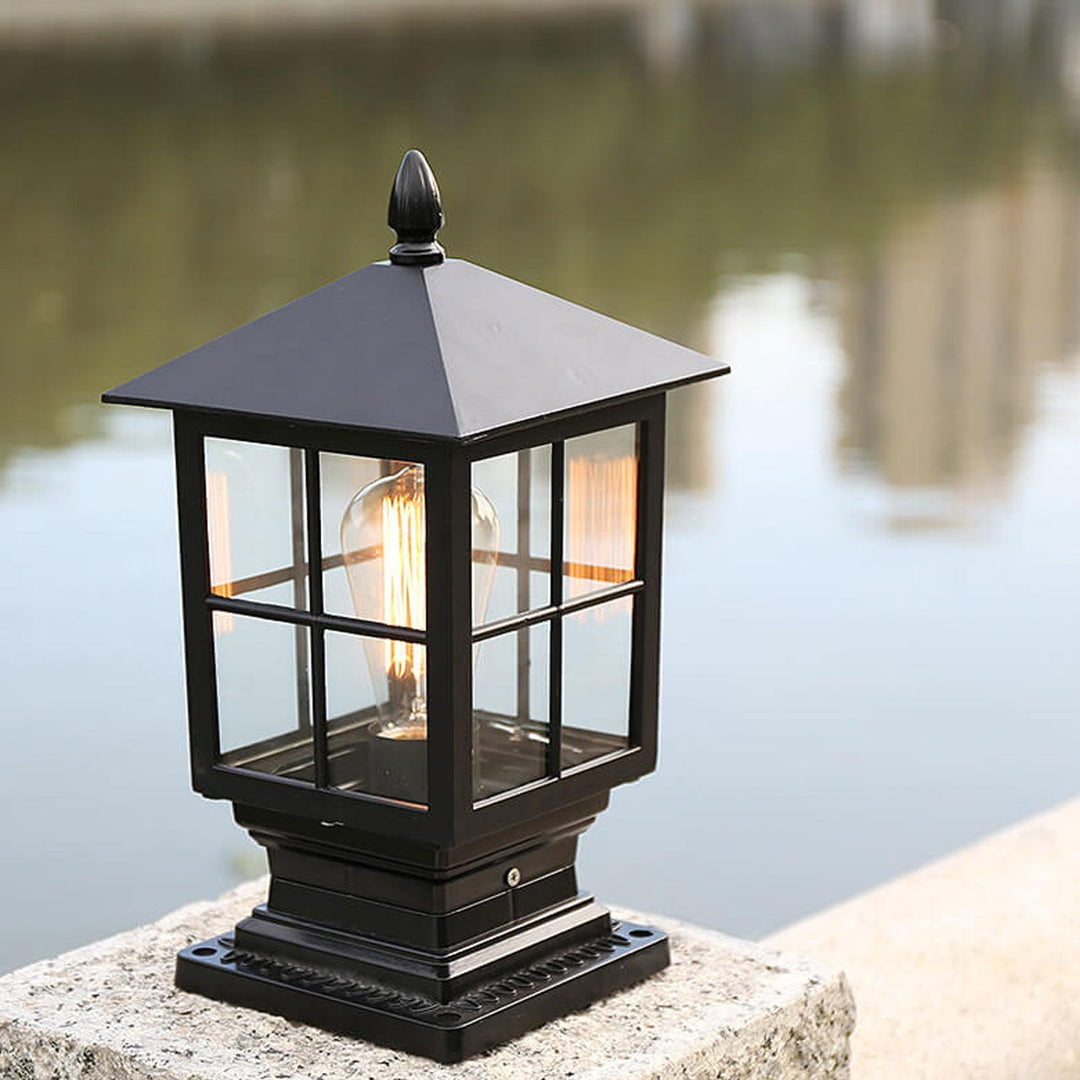 European Outdoor Column Lantern Waterproof  Rustproof 1-Light Patio Light | Stornfield