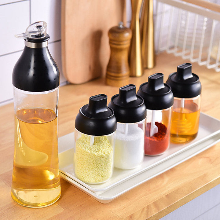 Glass Condiment Jar with Spoon | Stornfield