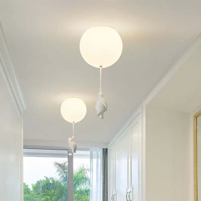 Children's Ceiling Lamp with Bear and Balloon - CloudBear | Stornfield