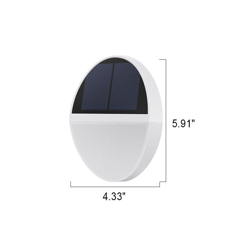 Solar Outdoor Waterproof Round Flat Body Radar Sensor LED Wall Sconce Lamp | Stornfield
