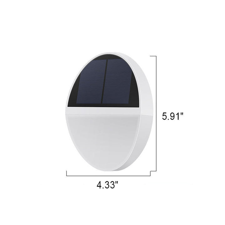 Solar Outdoor Waterproof Round Flat Body Radar Sensor LED Wall Sconce Lamp | Stornfield