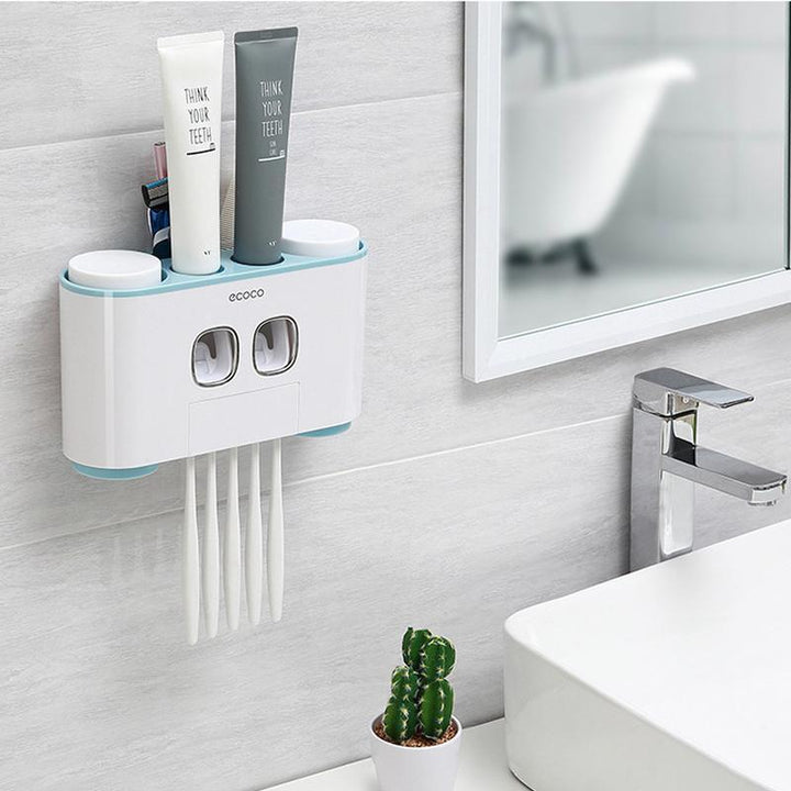 Automatic toothbrush holder and toothpaste dispenser set | Stornfield