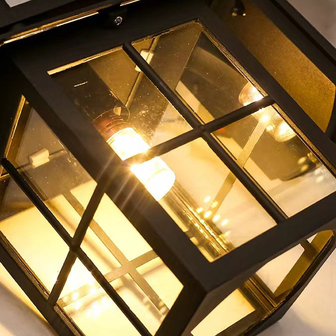 Modern Simplicity Waterproof Aluminum Square Glass Shade 1-Light Wall Sconce Lamp For Outdoor Patio | Stornfield