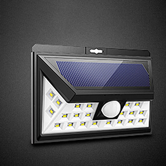 Outdoor Solar Trapezoid Body Sensor Waterproof LED Patio Wall Sconce Lamp | Stornfield