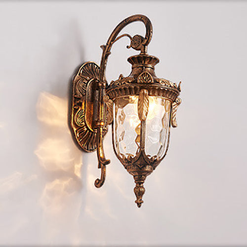 European Deluxe Lantern Outdoor Waterproof 1-Light Wall Sconce Lamp | Stornfield