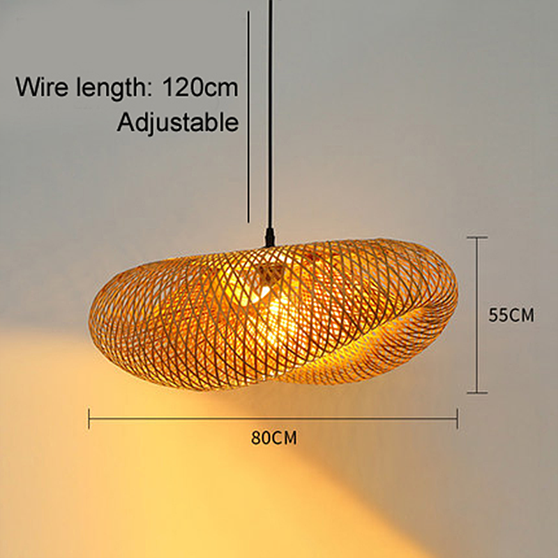Stornfield | Bamboo Woven Rattan - Pendant Light - LED - Light