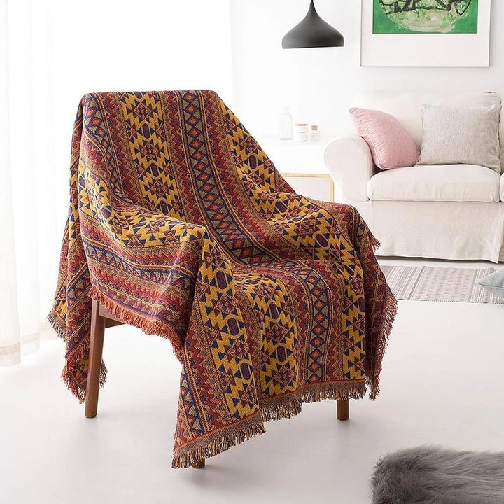 Bohemian knitted throws for sofa decor | Stornfield