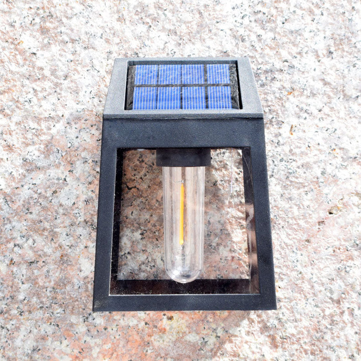 Modern Square Plastic Solar LED Outdoor Waterproof Garden Landscape Wall Sconce Lamp | Stornfield