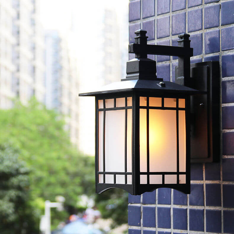 Modern Waterproof Solar Aluminum Chinese Pavilion Shape 1-Light Wall Sconce Lamp | Stornfield