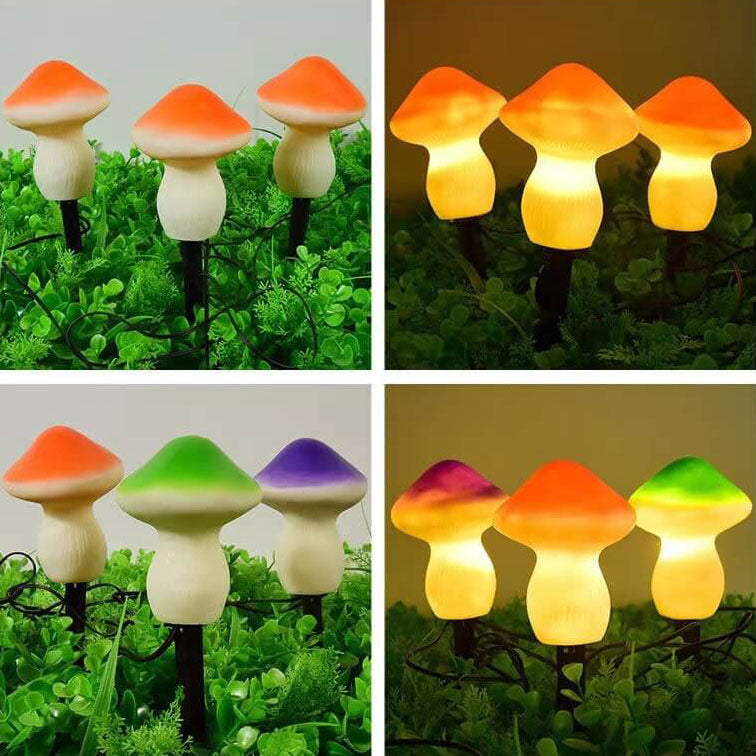 Solar Outdoor Resin Mushroom LED Garden Ground Insert Decorative Landscape Light | Stornfield