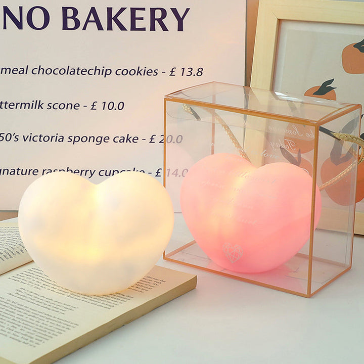 Stornfield | LuvSphere Silicone LED Night Light | Heart-Shaped Design | Table Lamp | Warm Ambient Light | Decorative