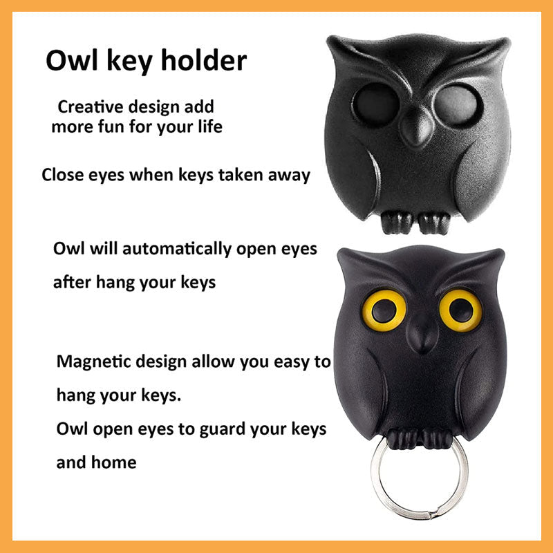🦉The Key Guard is a Reliable Owl - Cute Owl Keychain with Auto Opening and Closing Eyes | Stornfield