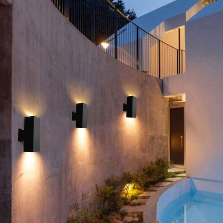 Modern Minimalist Square Column LED Luminous Outdoor Waterproof Wall Sconce Lamp | Stornfield