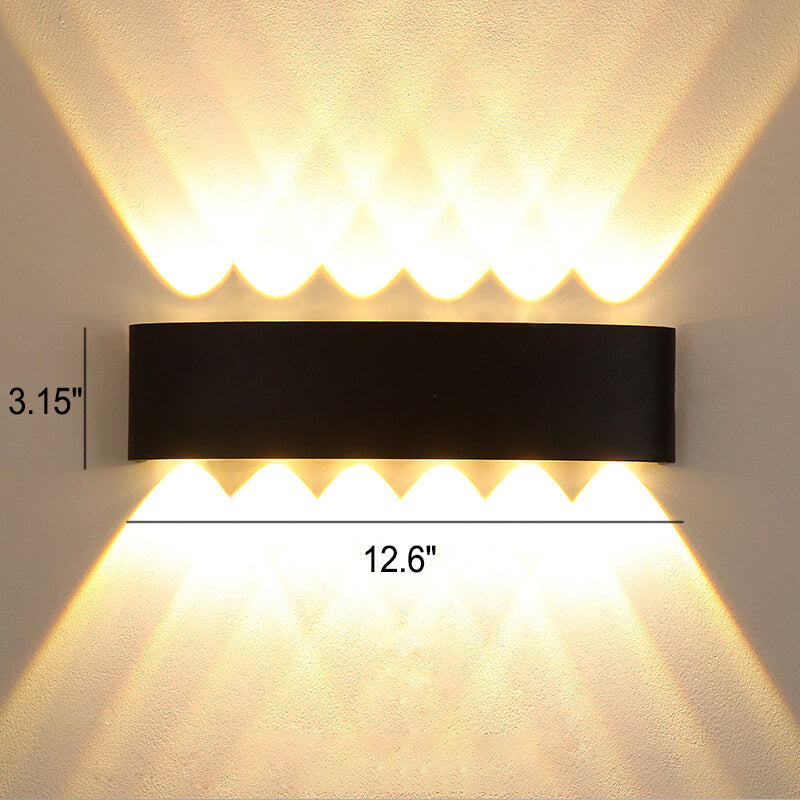 Modern Outdoor Arc Up and Down Spotlight LED Outdoor Waterproof Wall Sconce Lamp | Stornfield