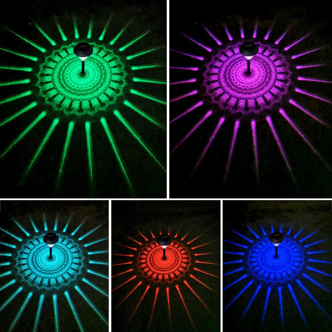 Stornfield | Outdoor Decorative Divergent Circular Luminous Waterproof Solar Shade LED Garden Light