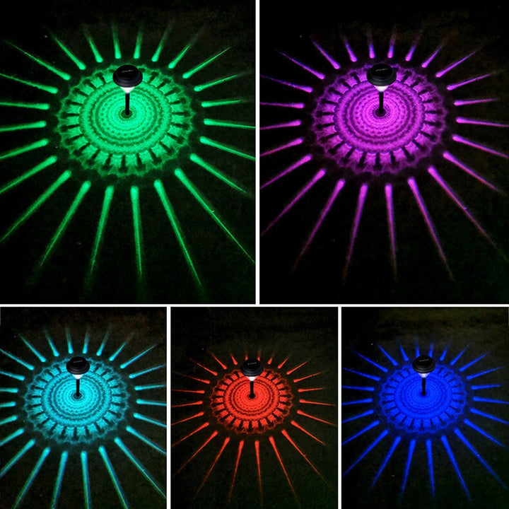 Stornfield | Outdoor Decorative Divergent Circular Luminous Waterproof Solar Shade LED Garden Light