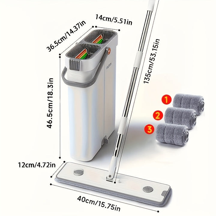Mop set with bucket | 33 cm or 40 cm flat mop | Stornfield