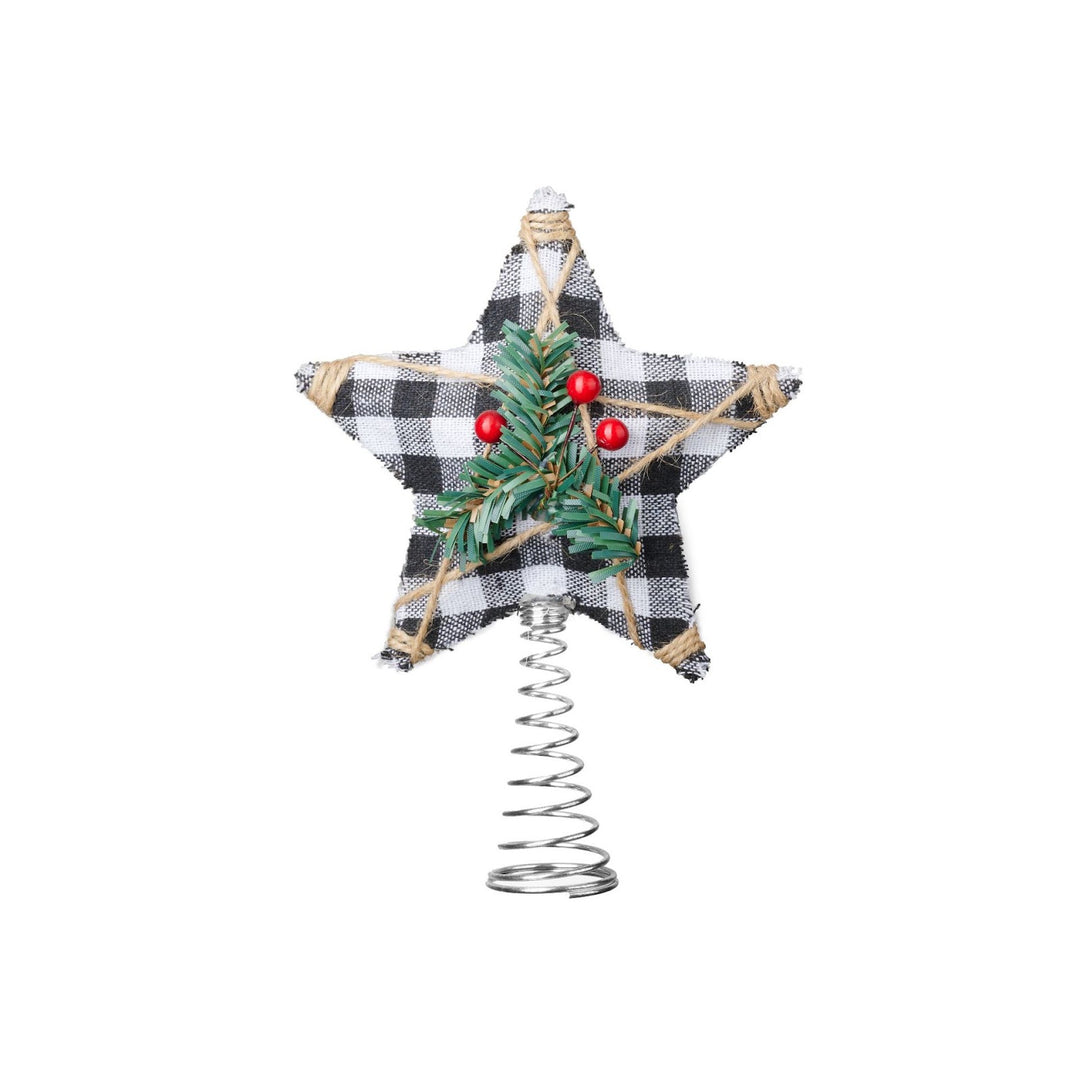 Decorative Christmas tree topper made of fabric